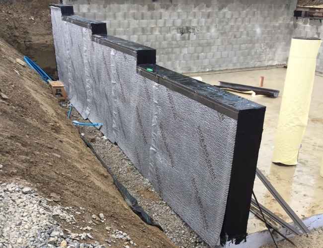 Image shwoing waterproofing using tanking