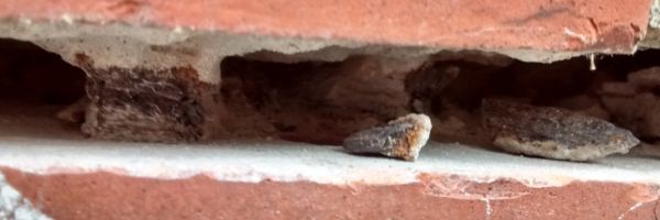 Example of corroded cavity wall ties