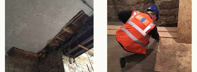repairing floorboards
