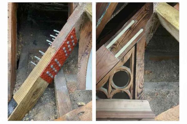 Image showing timber resin repairs