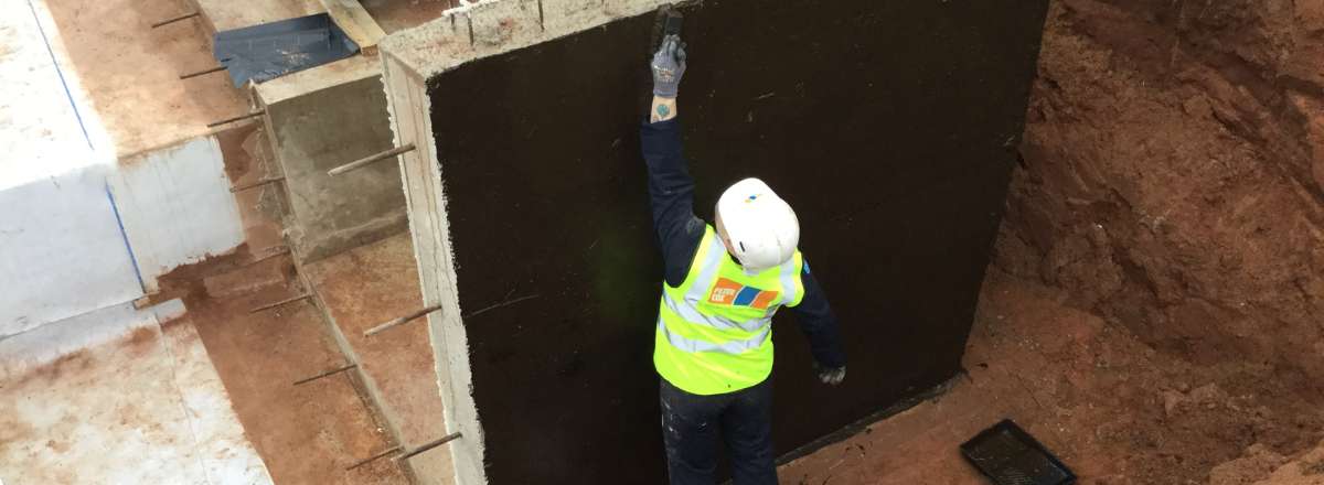 Example of Peter Cox Technician Waterproofing Tanking Basement