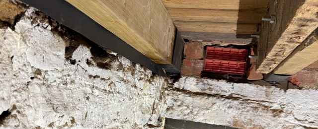 Wet rot in a house
