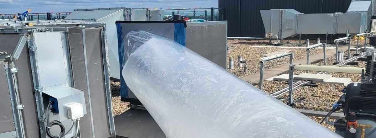 Aeroseal in use on rooftop
