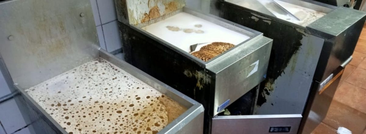 Kitchen grease in containers