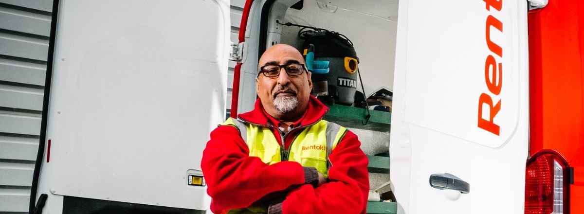 Technician Standing by van