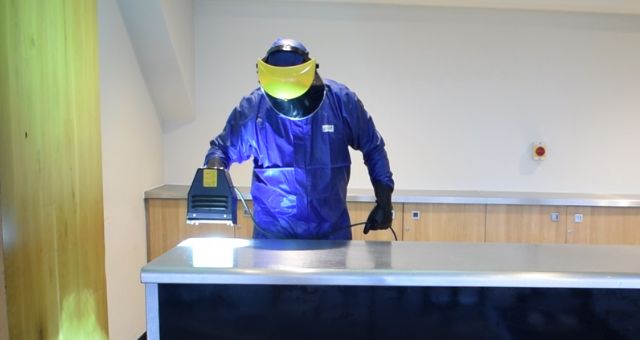 uv disinfection service carried out by rentokil specialist technician