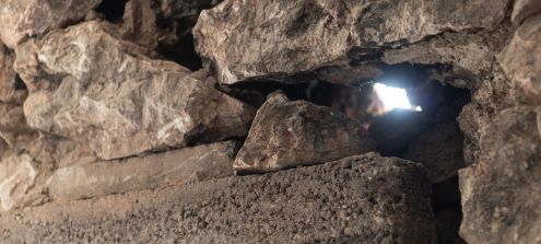 Damaged brickwork, stonework or mortar