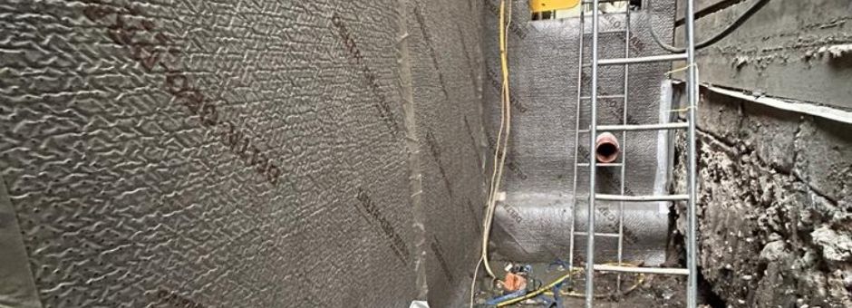 External tanking of a below ground space in Edinburgh 