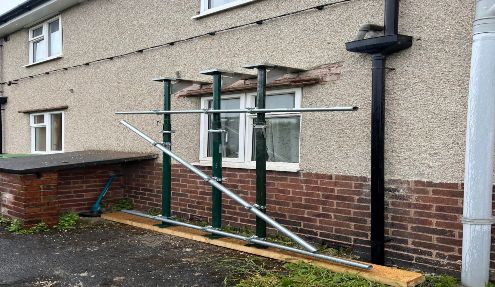 Lintel Repair Method outside of a building