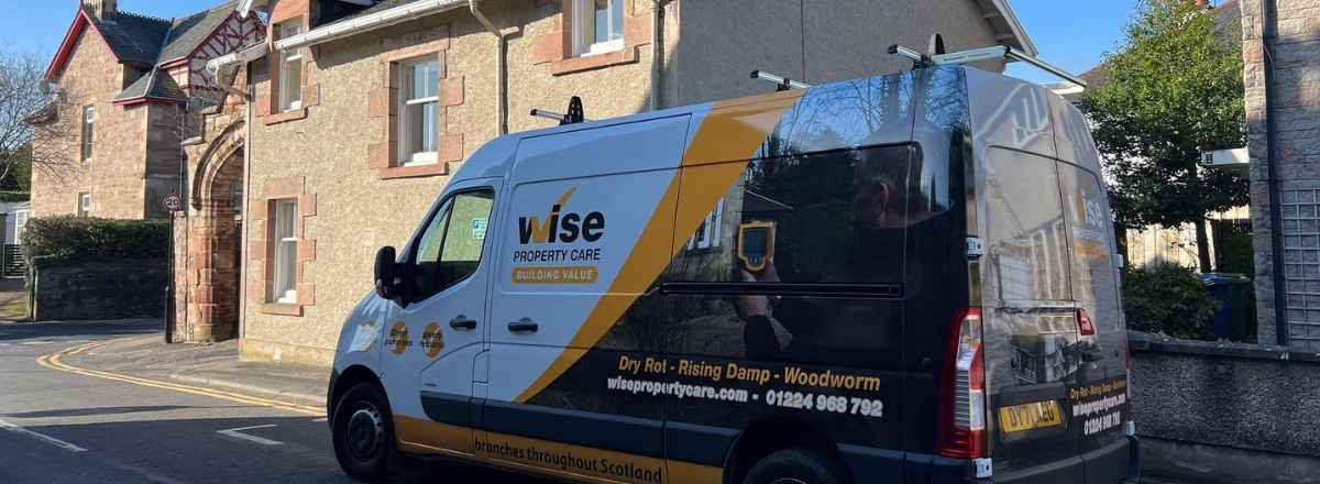 Image showing wise property care van outside