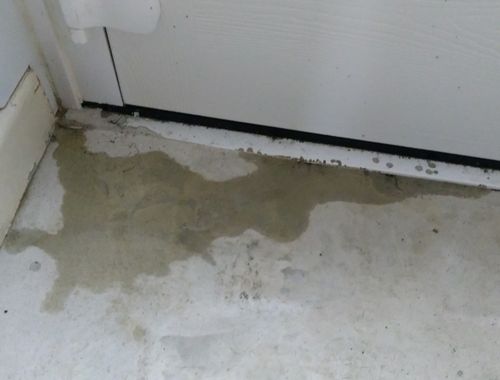 water on floor leaking