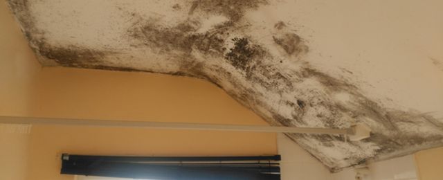 Before - black mould can affect cold spots on walls, ceilings and around windows