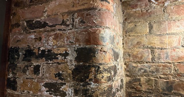 Existing renders, deteriorated mortar and salty patches will need to be removed before an application of tanking can be applied
