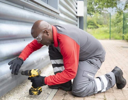 Flexi Armour rodent proof ground mesh being installed by Rentokil technician